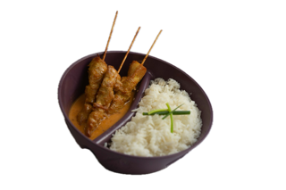 Brochette de poulet satay à la sauce cacahuètes